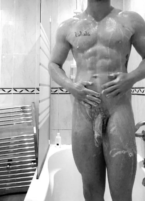 Hot showers are always the best after a workout (m)