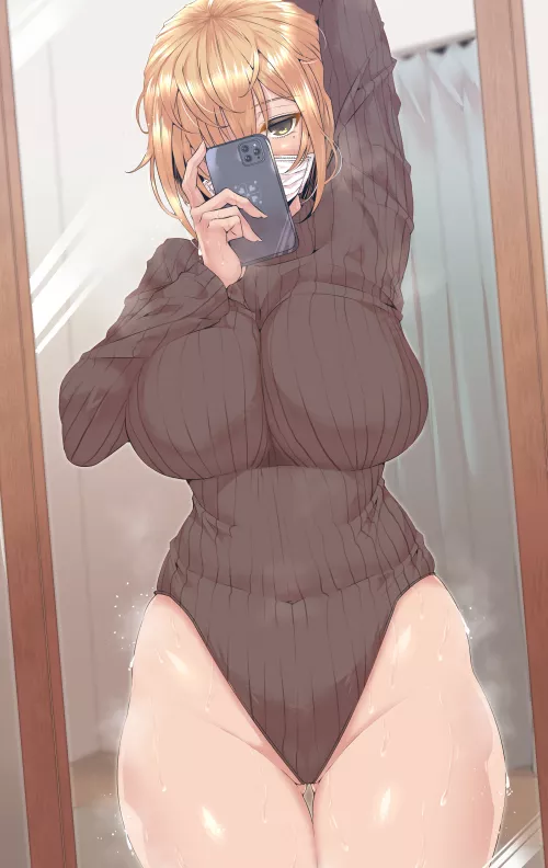 Hot Turtleneck Leotard Selfie (Wakura) [Original]