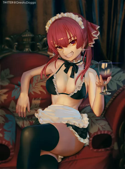 Houshou Marine in maid costume Houshou Marine in maid costume