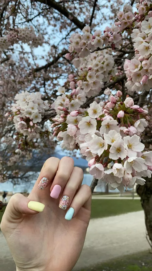How cute were my Spring nails? π₯°πΈ