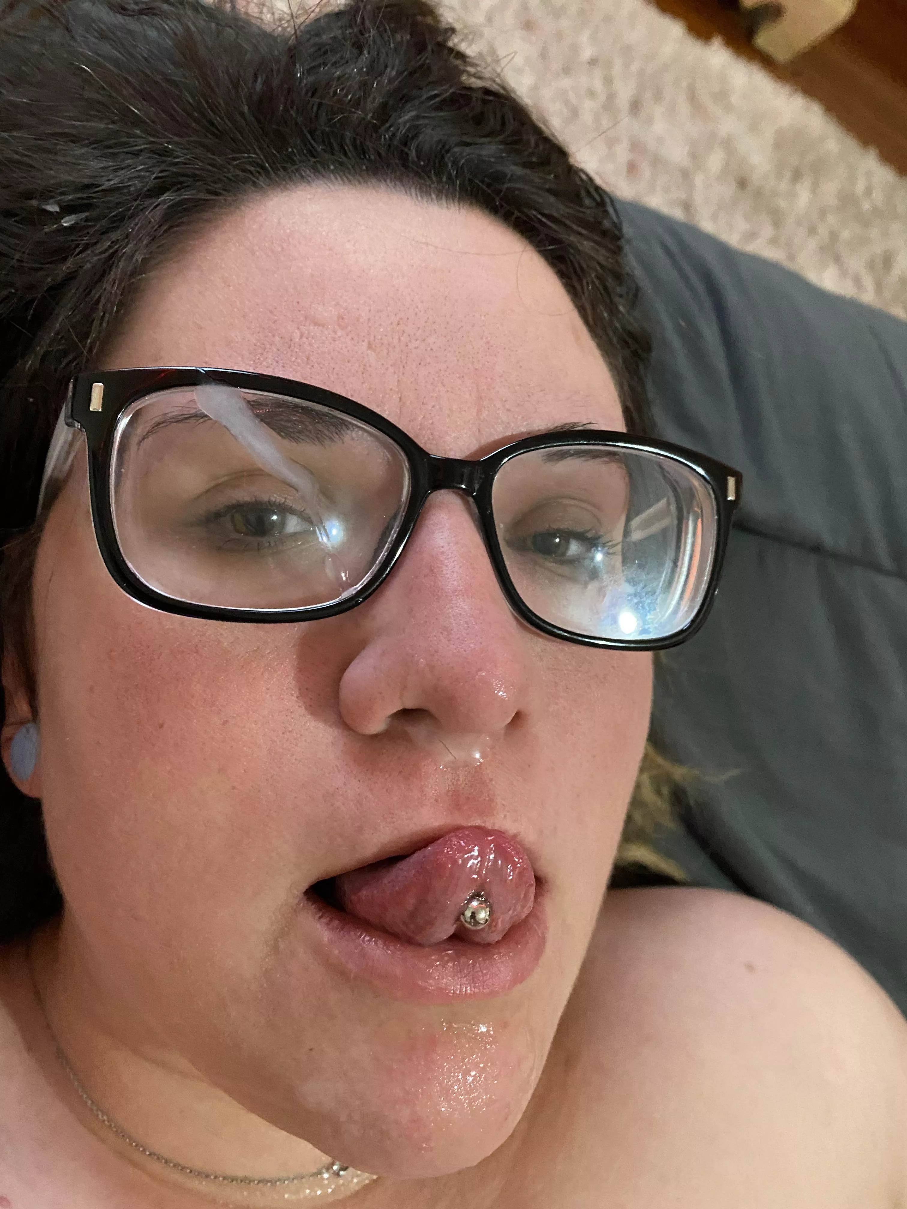 How do I look with a load on my face? How do I look with a load on my face?