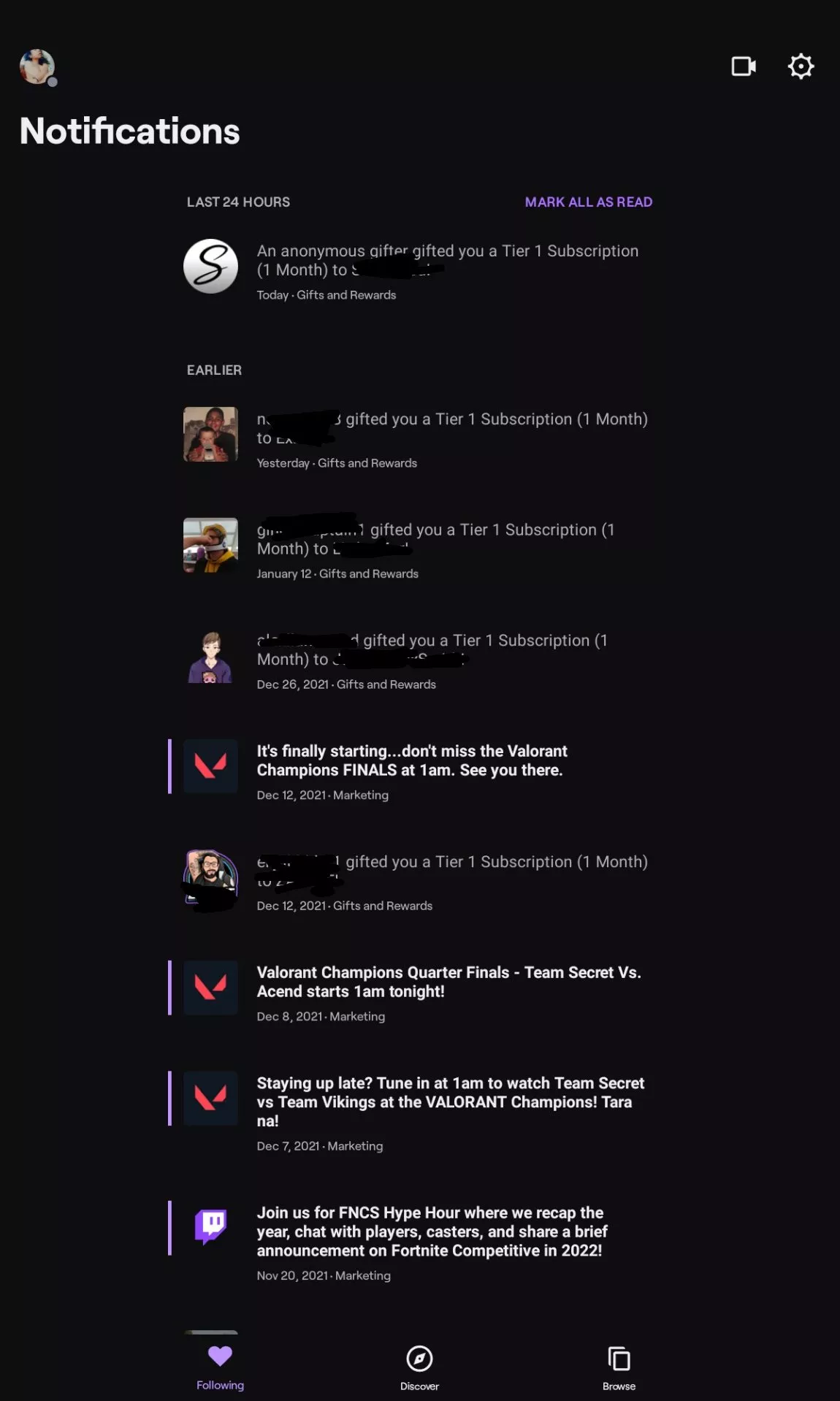 How do viewers gift subs to other viewers to channels they have and haven't been to or to streams they have and haven't watched before?