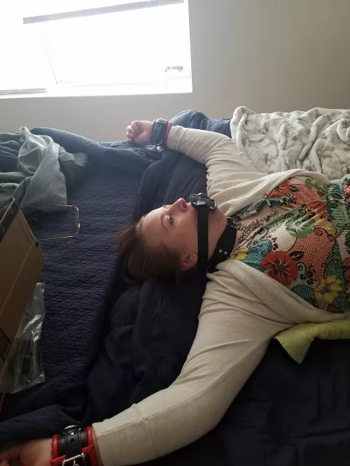 How long should she stay tied up and gagged for?