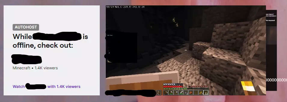 How to make it so that the hosted stream is shown on my main page IN FRONT of my last recorded stream, like on this picture? When I host someone it shows BEHIND my last stream.