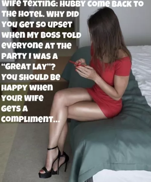 Hubby gone back to the hotel please…