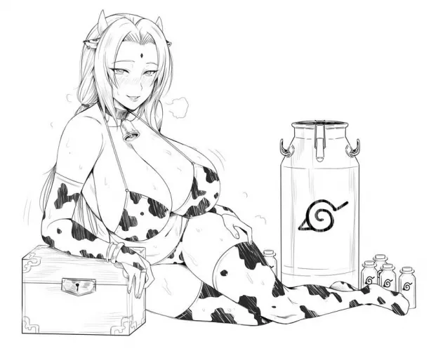 Hucow Tsunade has lots of milk to share