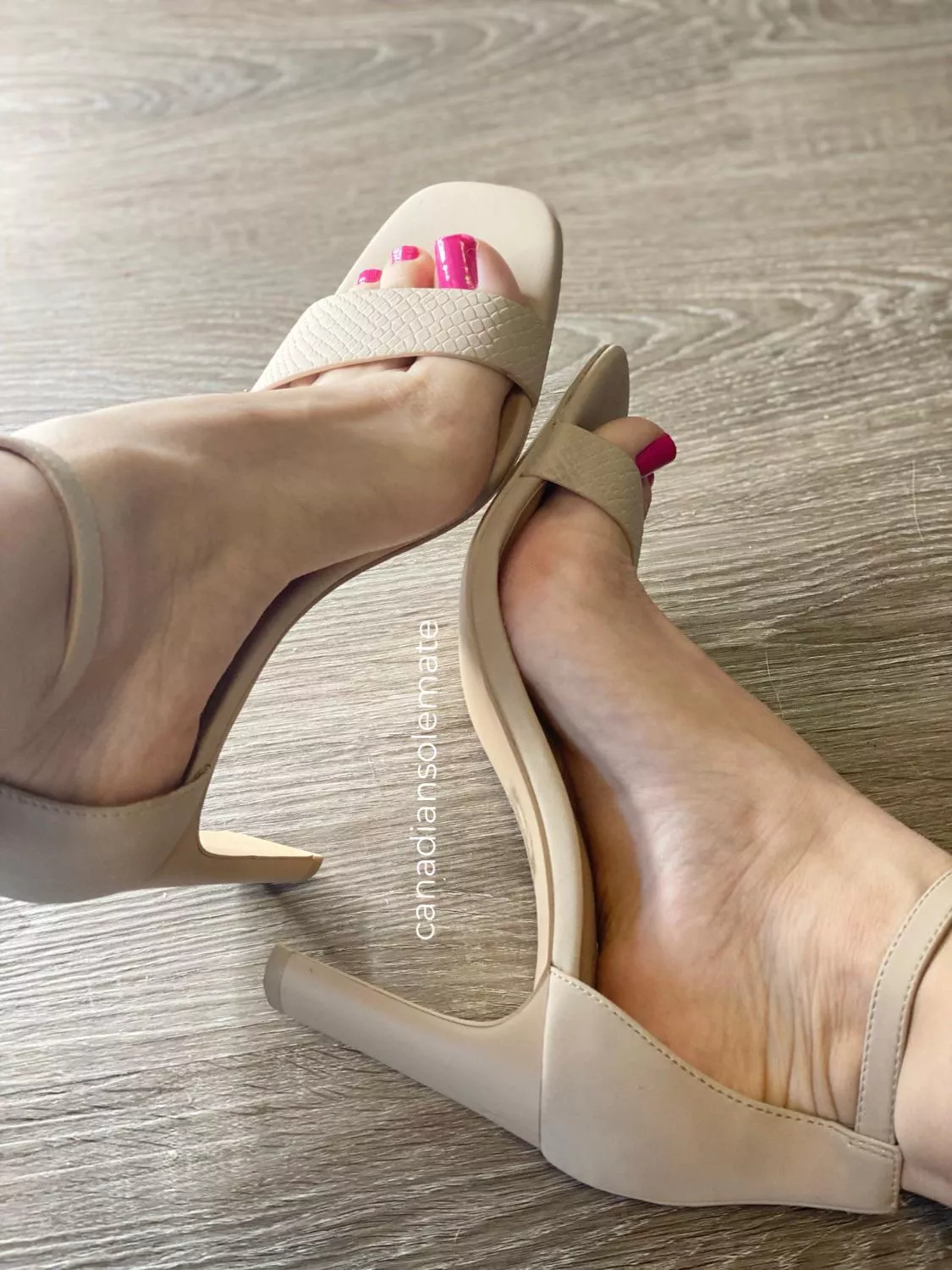 I always catch people staring at my feet in these heels.