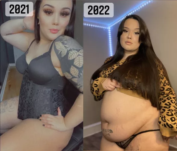 I always feel like I haven’t gained a lot of weight…. but uh… this comparison proves me wrong