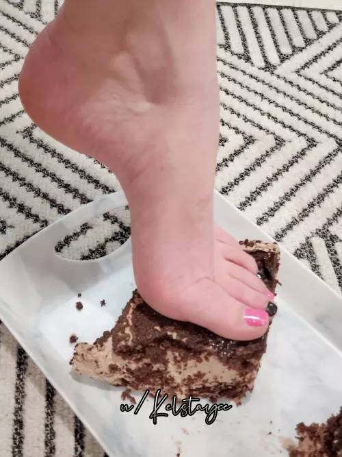 I am going to feed you cake with my feet