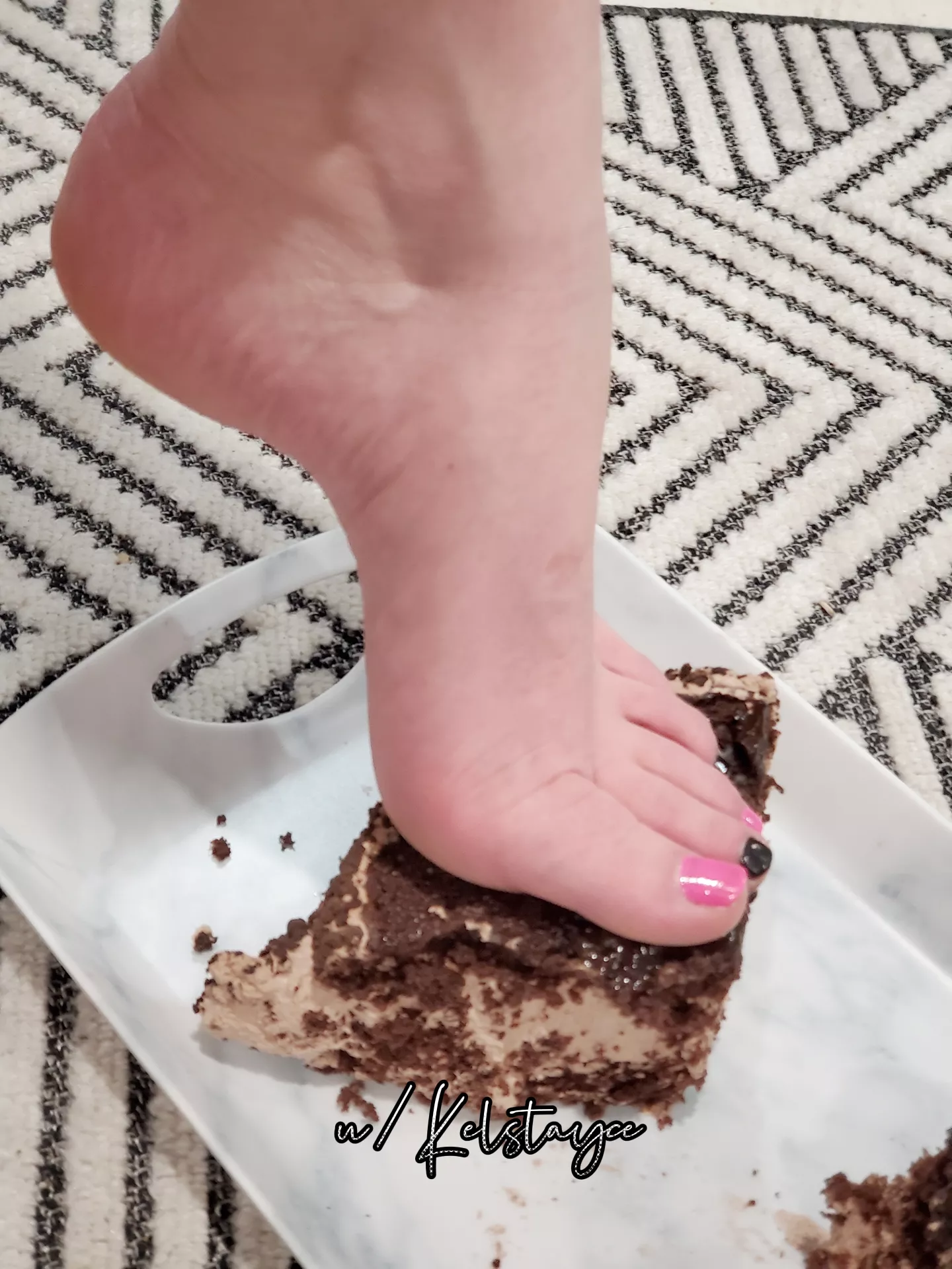 I am going to feed you cake with my feet