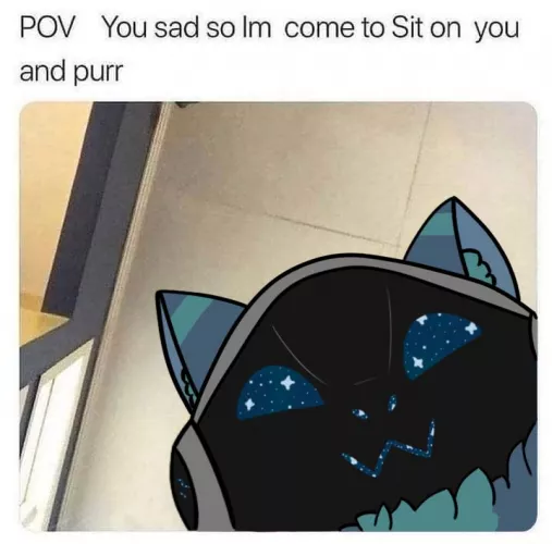 I am here to help cheer you up! (Art by me)