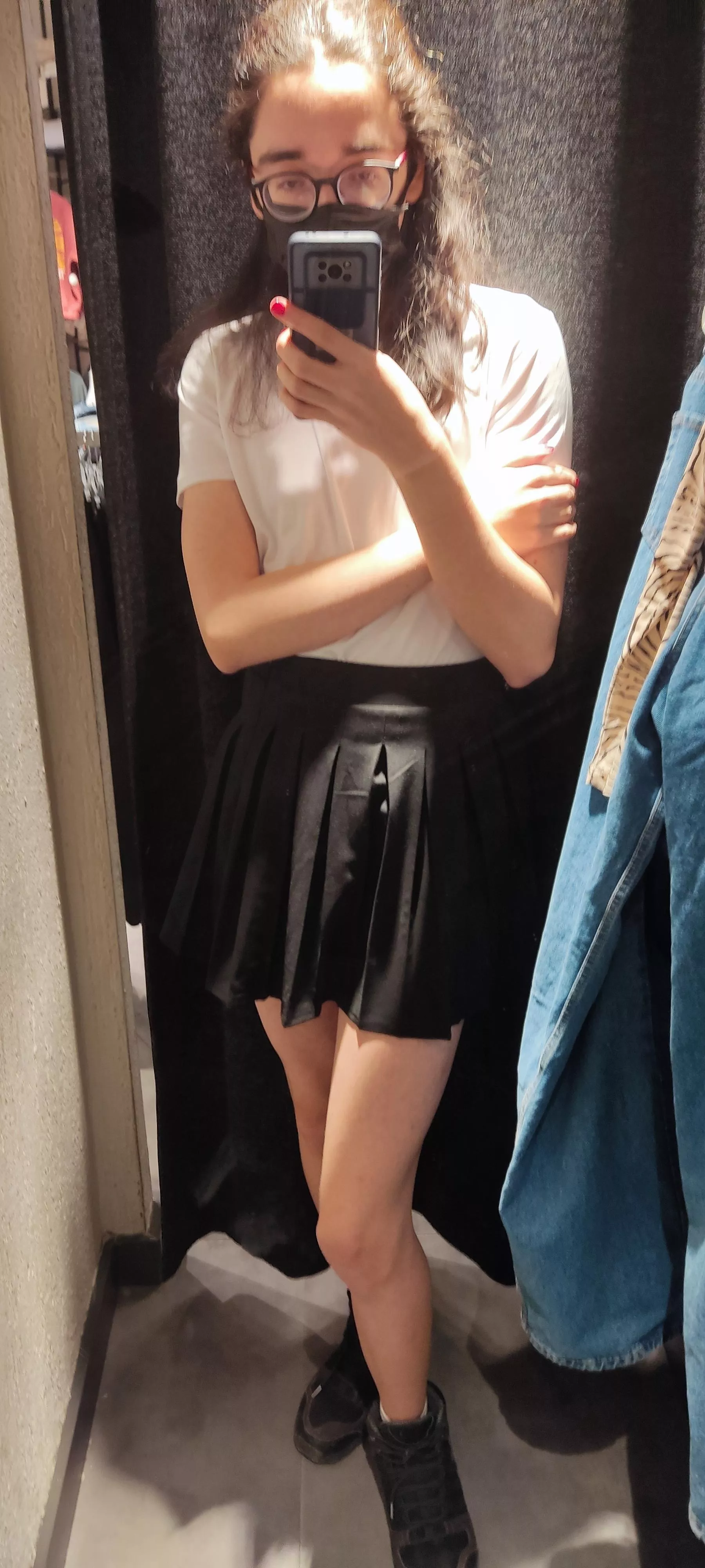 I bought my first skirt with the help of my friend 😊