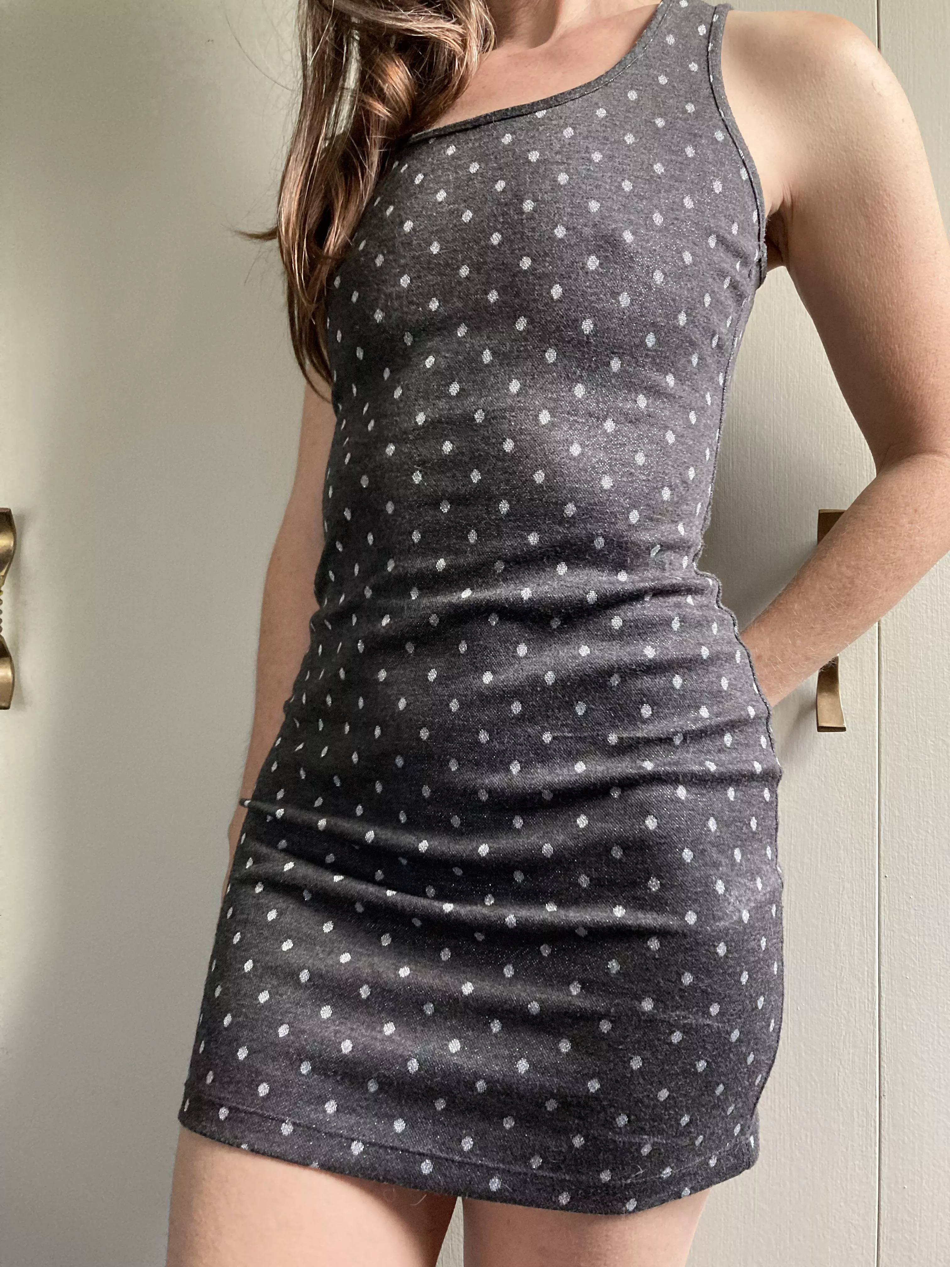 I bought this very trashy dress used and I bet I’m at least twice the age of the last owner 😳