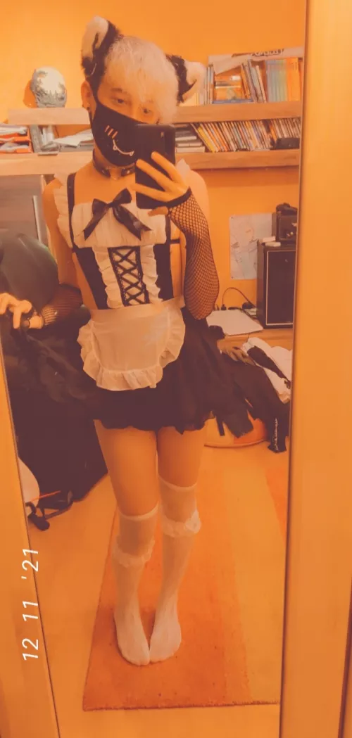 I can finally post 🤭 How do you like my maid outfit?:3 I can finally post 🤭 How do you like my maid outfit?:3
