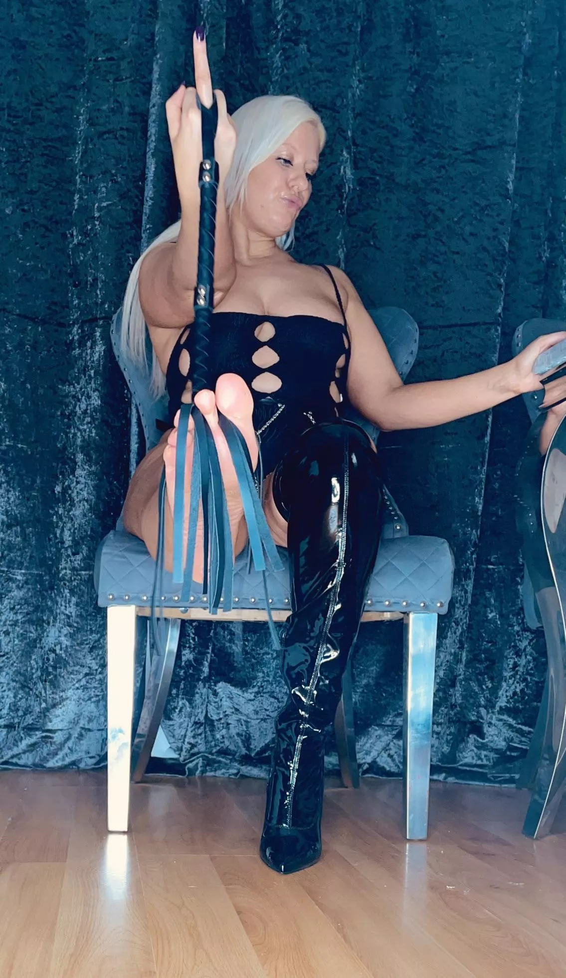 I can humiliate you in so many ways but my favourite is shoving my foot in your mouth and making you suck it whilst I whip you for fun