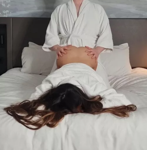 I can't tell whether my boyfriend or my bull had the better view...