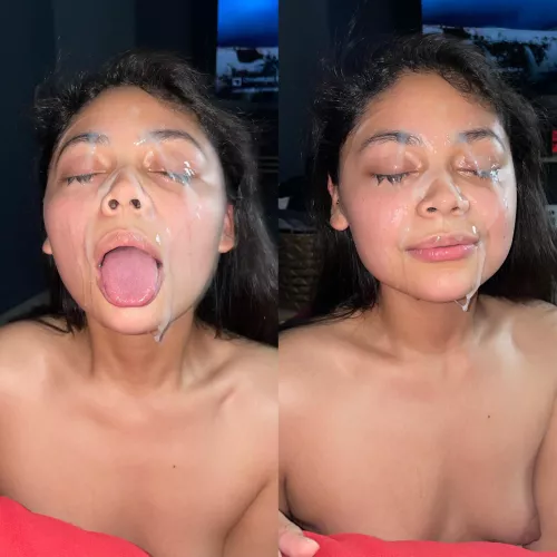 I could barely open my eyes after this facial lol