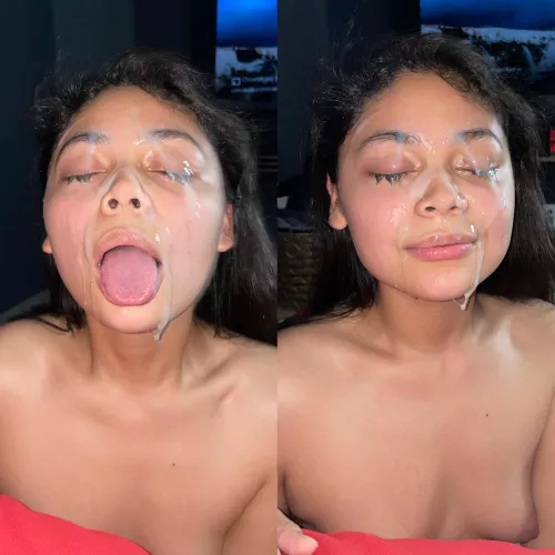 I could barely open my eyes after this facial lol