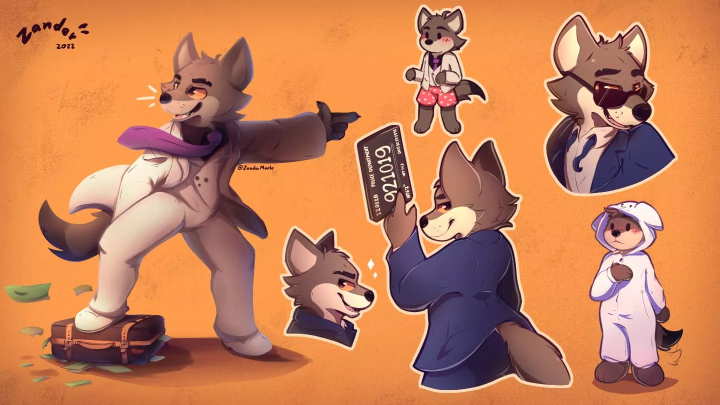 I couldn't resist, I needed to draw that cool wolf everyone is talking about (?