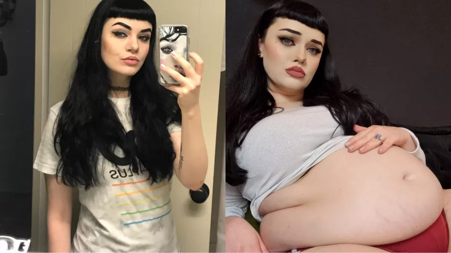 I couldn’t stop stuffing my belly until I went from skinny to massive plumper in a year 🥺