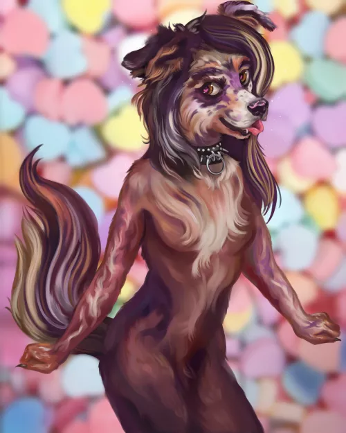 I designed and painted a fursona for my girlfriend!