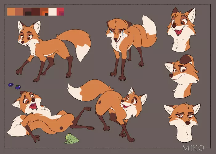 I did some concept drawings for a comic I want to make. This is the main character, Miko. I’ve had her as a character for a long time and this is the final design :)