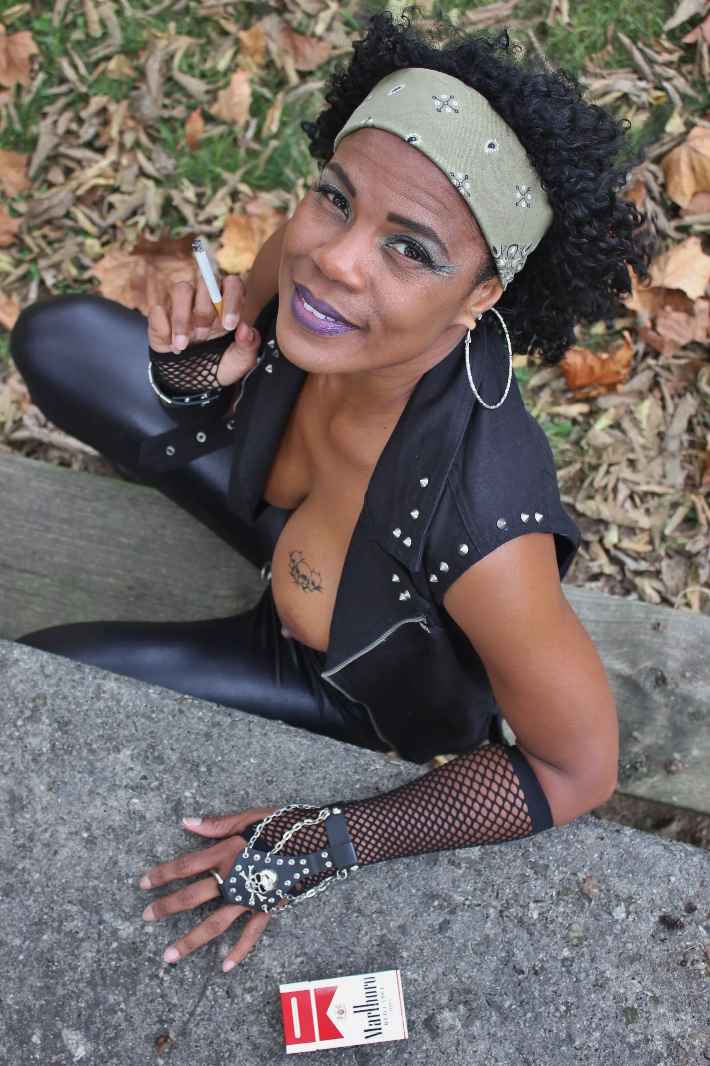 I don't have to finish my cigarette to suck your cock. I can do both at the same time.