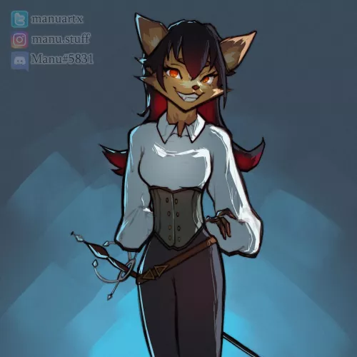I drew a Swashbuckler Catfolk!