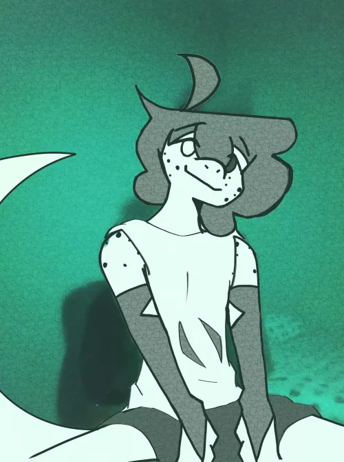 I drew over a photo of me hope y'all like it:3