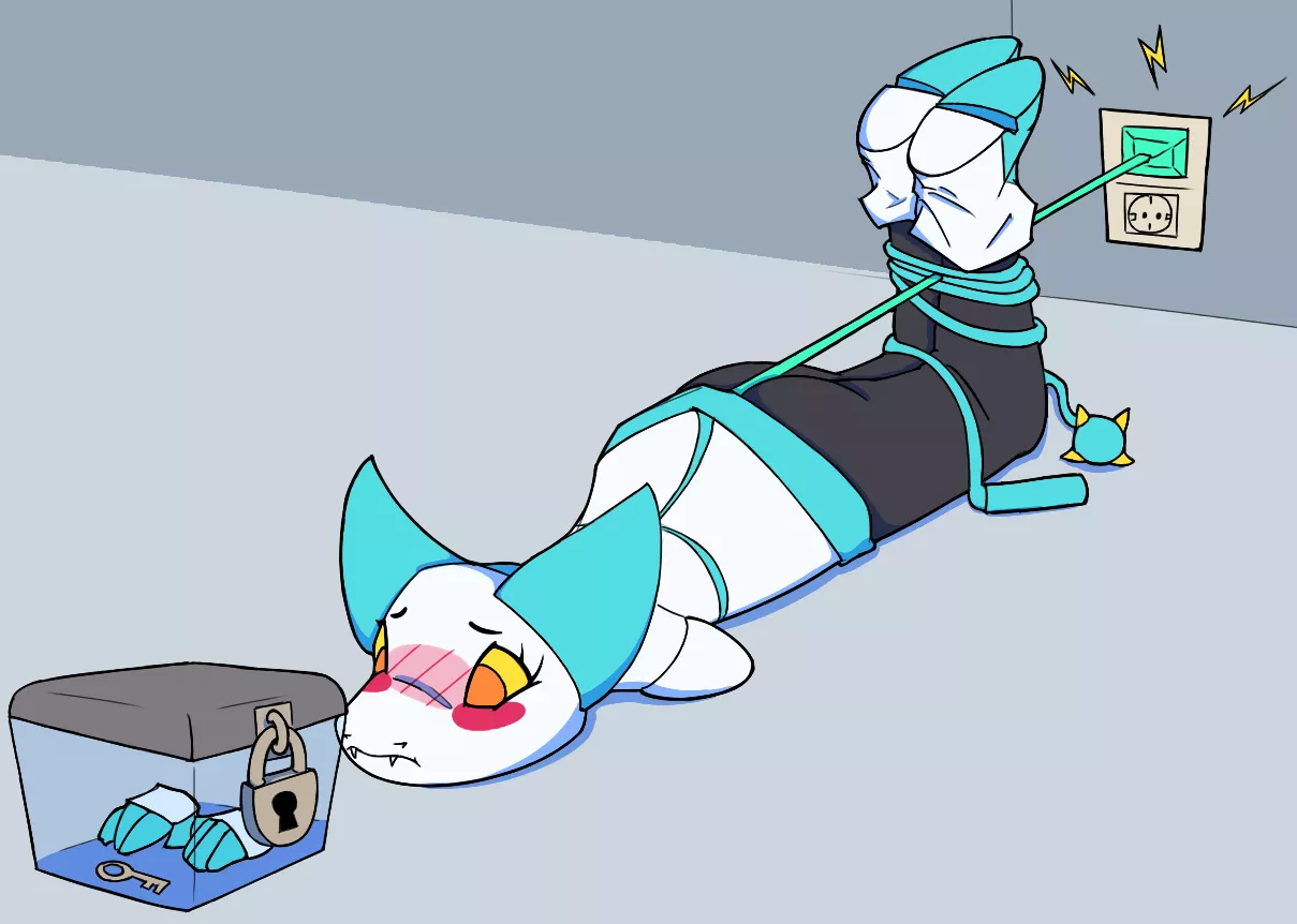 I drew Tasque Manager with her detachable hands locked in a box I drew Tasque Manager with her detachable hands locked in a box