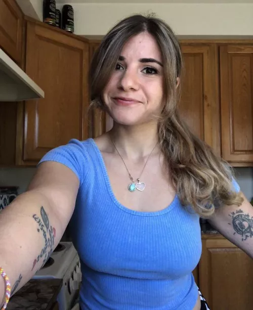 I feel like I look like I’m about to take your order 😅💕 [over 18]