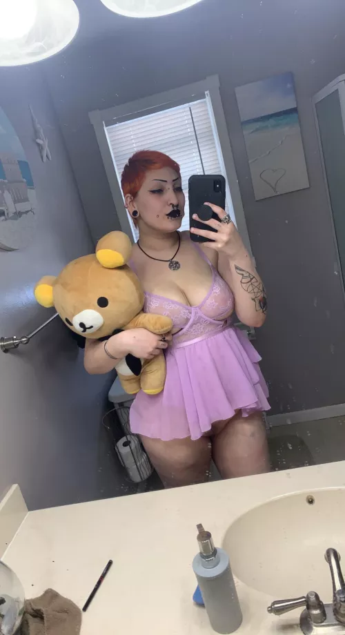 I feel so cute in this lingerie 🥰 any Rilakkuma fans out there?