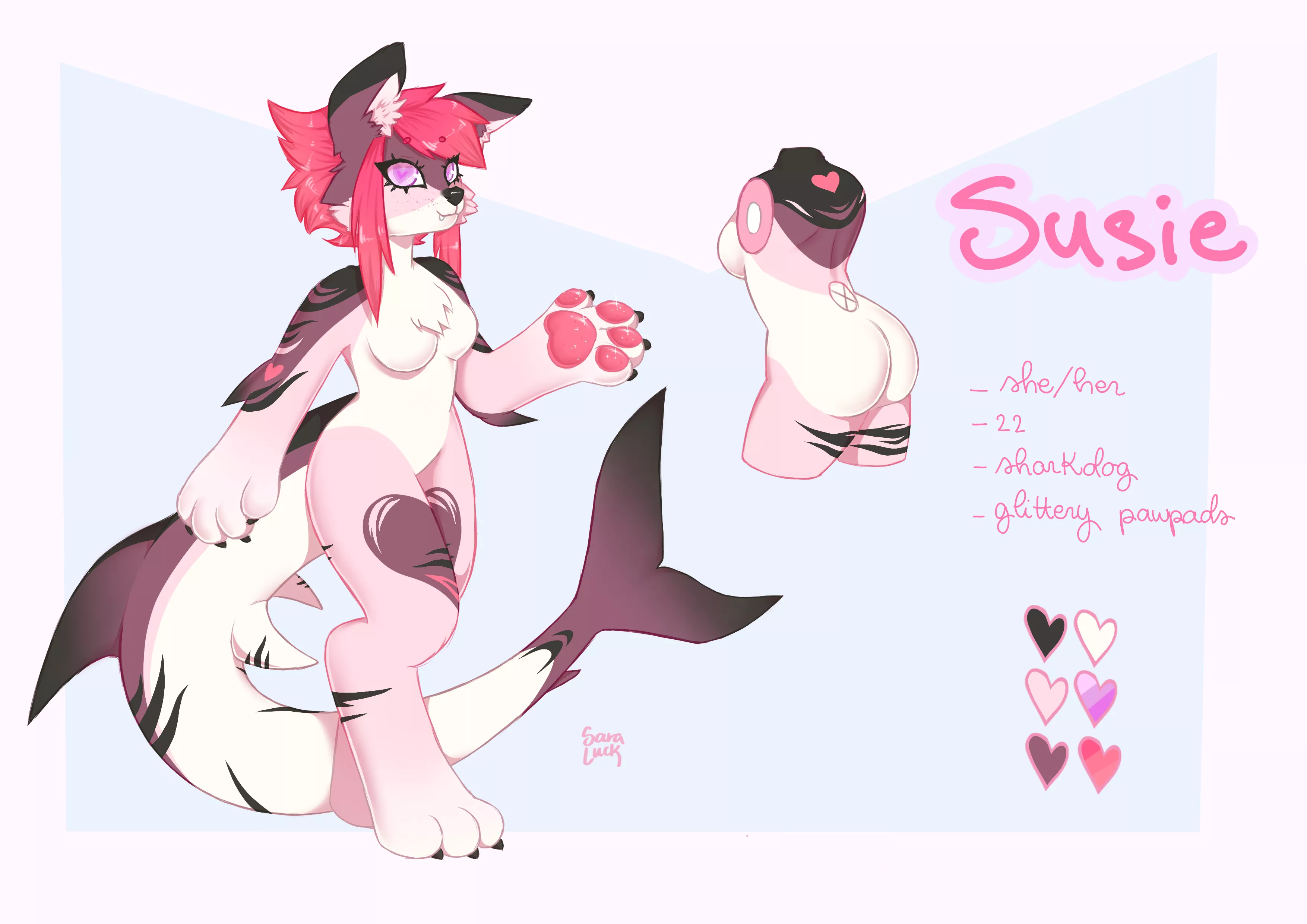 I finally made an OC that I really like, Susie! She has glittery beans!!