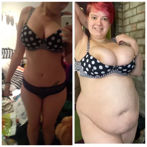 I found one of my old bras!! You wouldn’t belive the bra is an F cup 😱