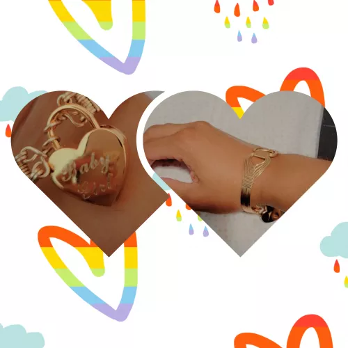 I got a cuff!!! We signed our contract!! I'm officially hers. I'm Daddy's Baby Girl. Yaaaay!!! ππ