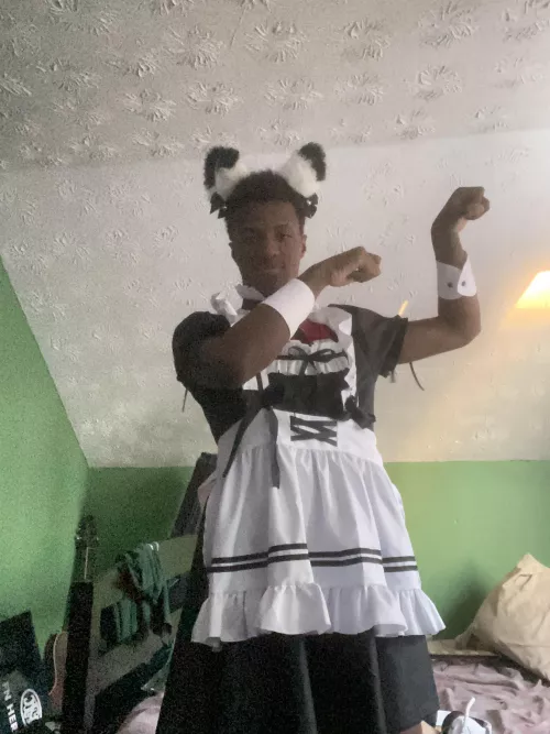 I got a maid outfit today hope you guys like it