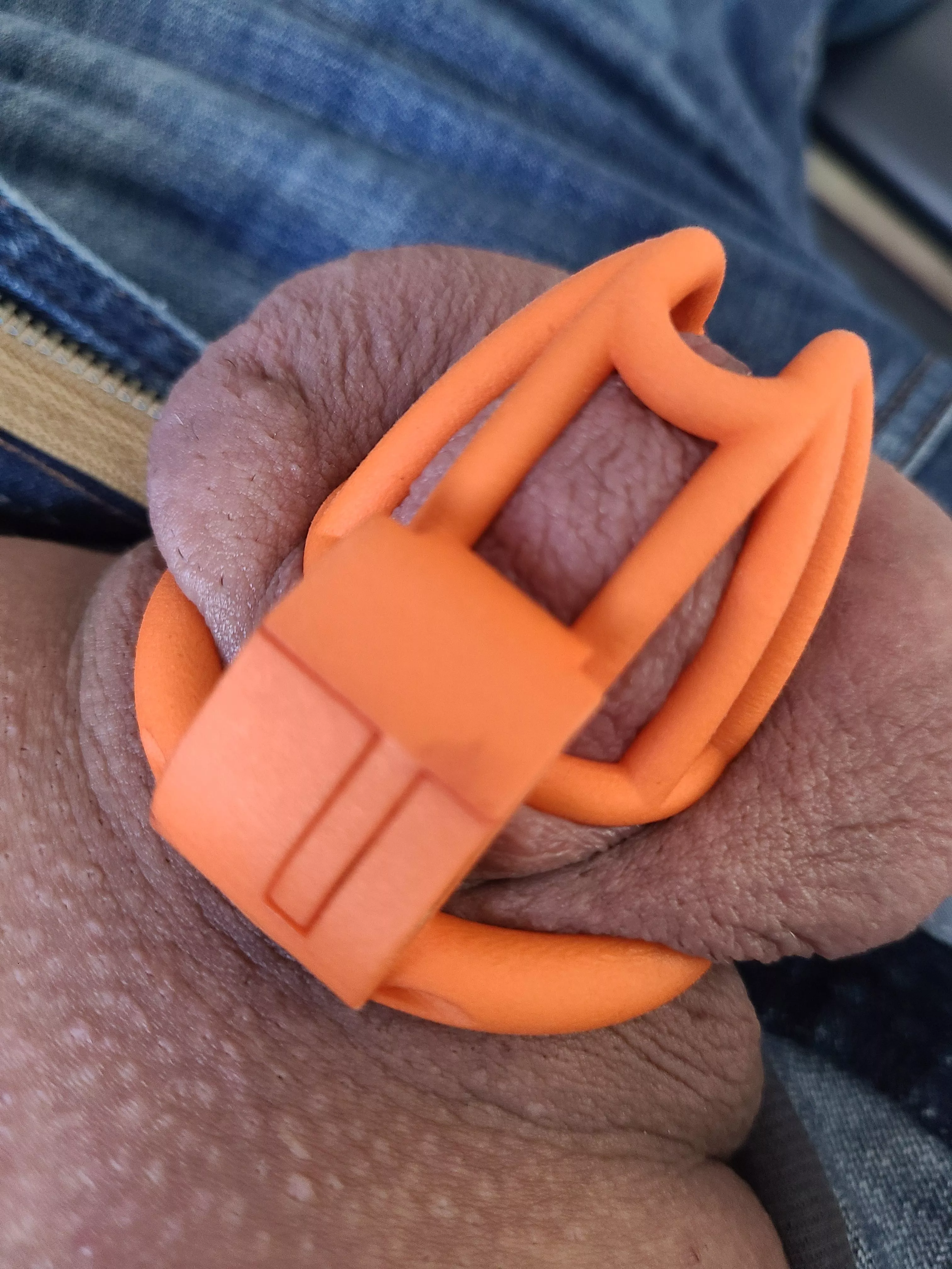 I got him a new device. I love it, he loves it. We got the small length.