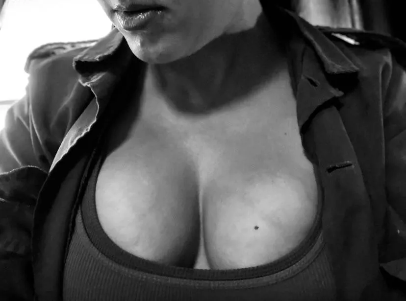 I have them strapped into two tight tank tops. Loving the drastic lighting here. I have them strapped into two tight tank tops. Loving the drastic lighting here.