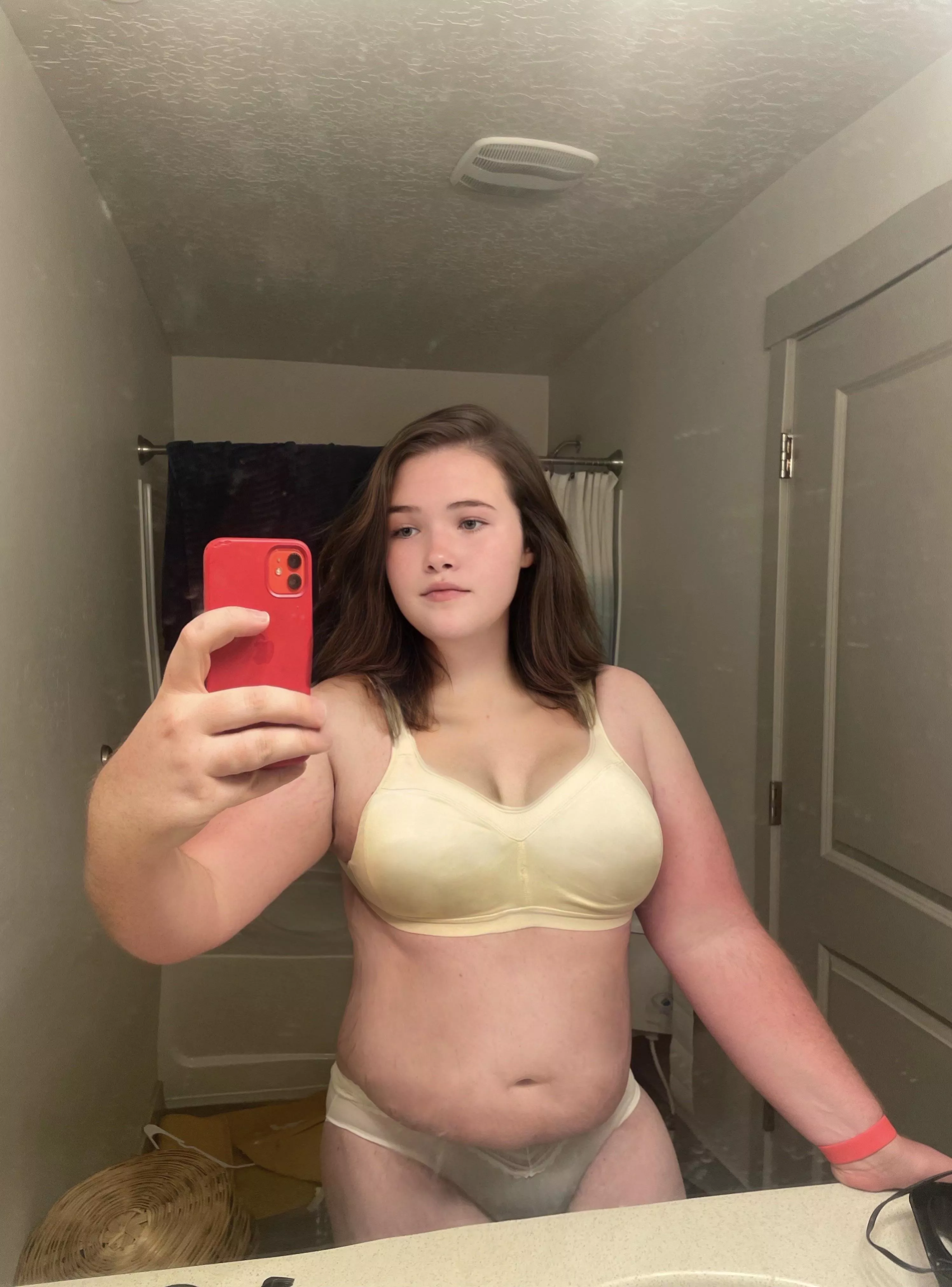 Chubby Naked Selfie Mirror Girl