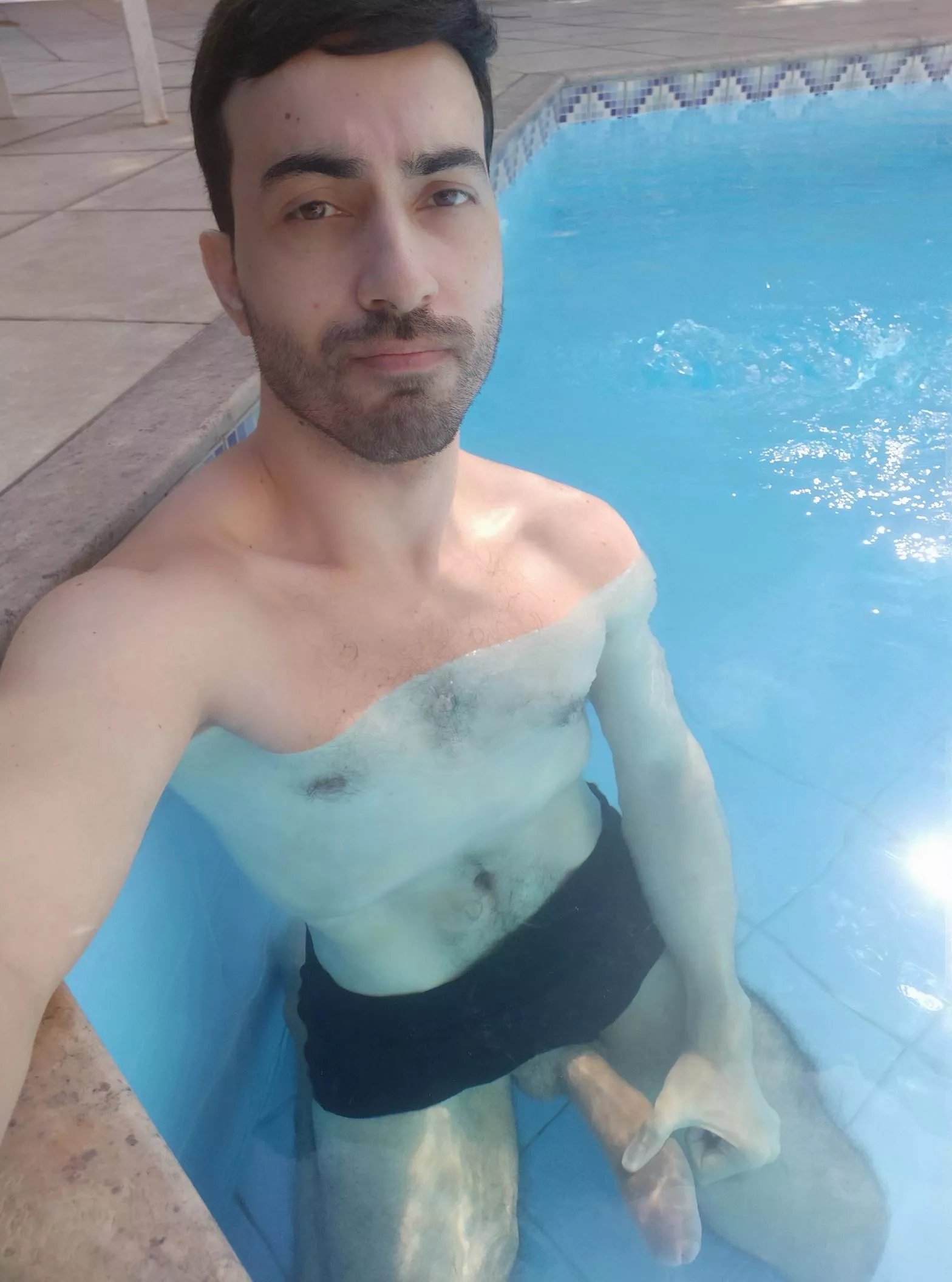 I hope the cameras didn't catch me. 👀 Public pool in my building.