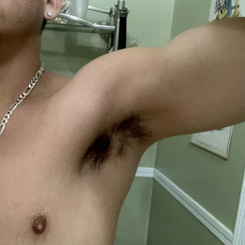 I hope the guys working out next to me enjoyed the hairy gay armpit musk