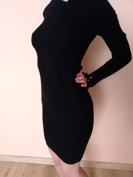 I hope, you can see the line of my nipple in this dress ;)