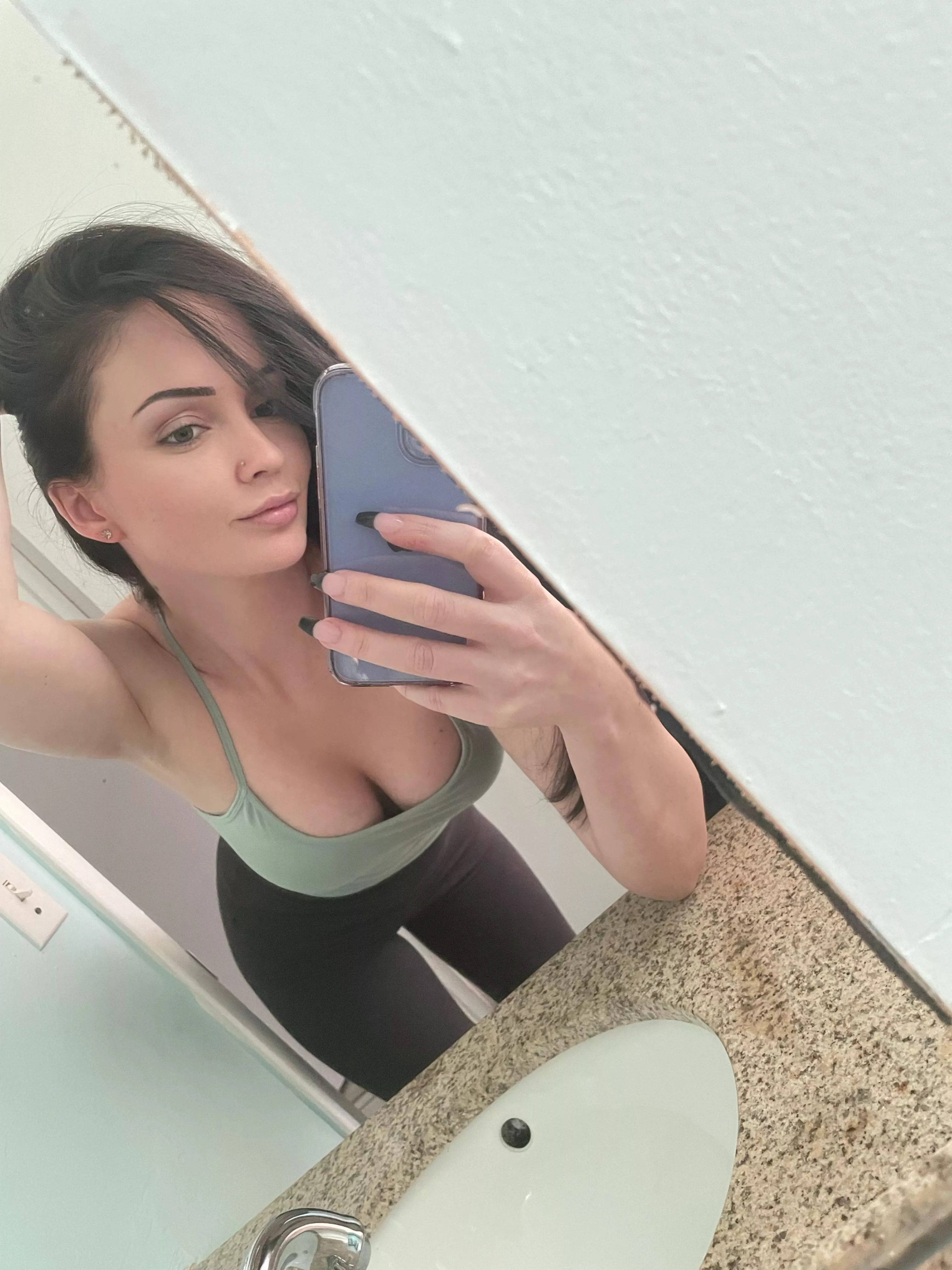 I hope you enjoy my cleavage [F]