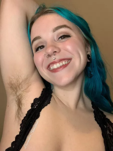 I keep getting told to post here (as I share a lot of armpit content) but I’m not sure if hairy gals are welcome here 😅