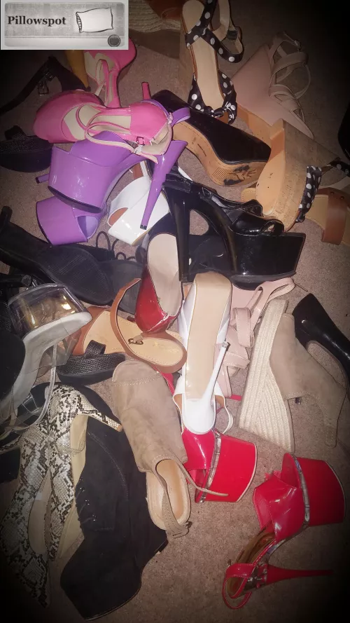 I know it's kinda disrespectful leaving my heels in a heep like this, but dam do I have options!