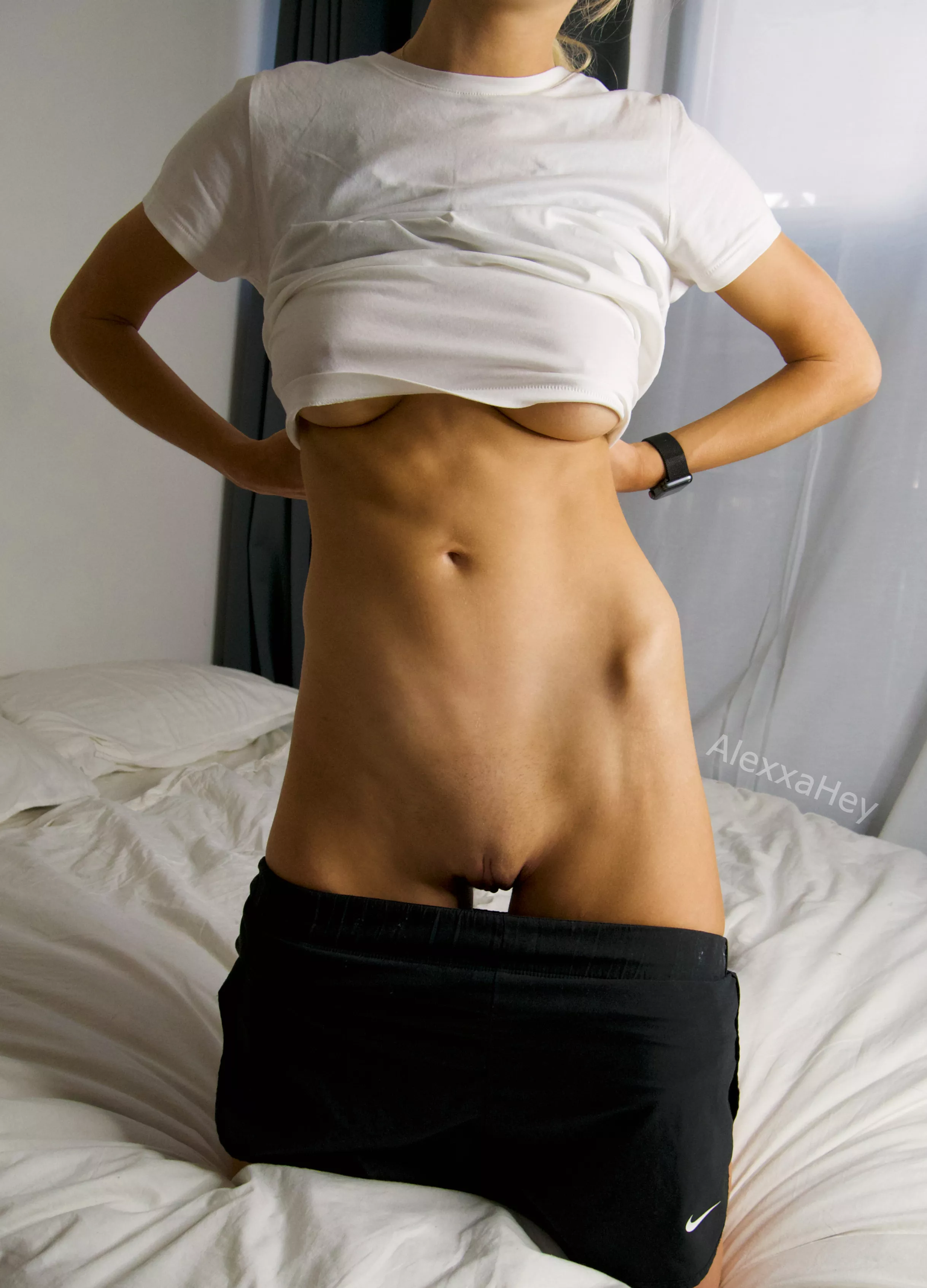 I like being on top because I can show off my abs