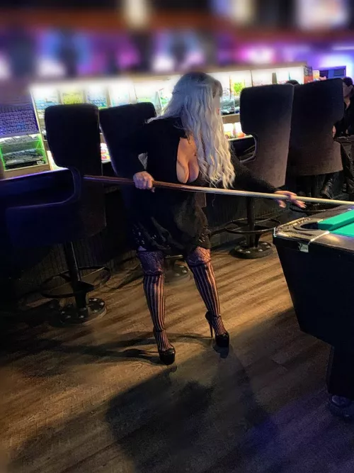 I like playing pool, but I prefer playing with a different kind of stick and ballsβ¦.