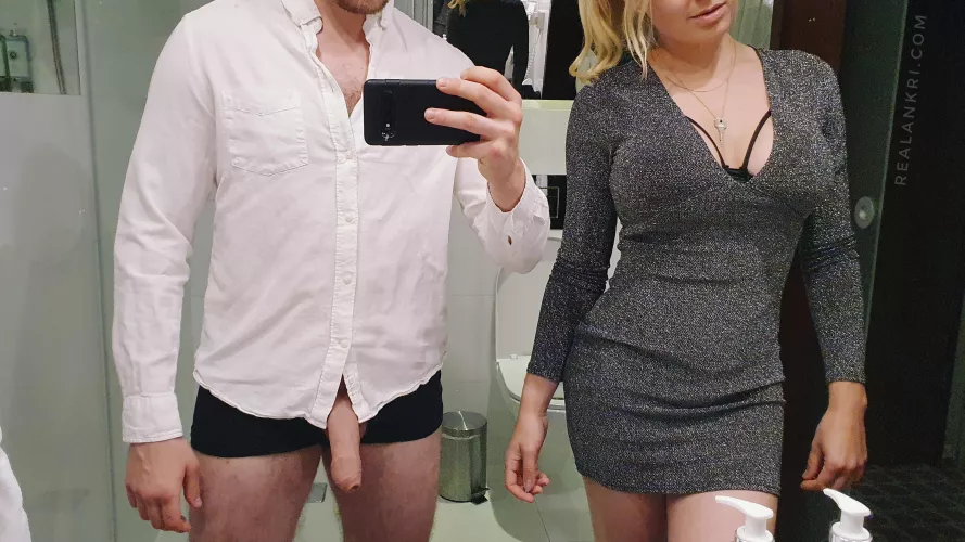 I like to let him hng out his dick (at least in our flat) so I can pull/walk him around a little 😁 [f] [m]