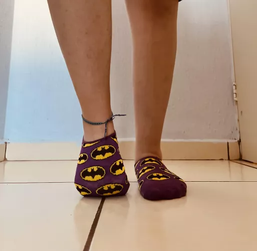 I like to stretch in my Batman socks 🦇
