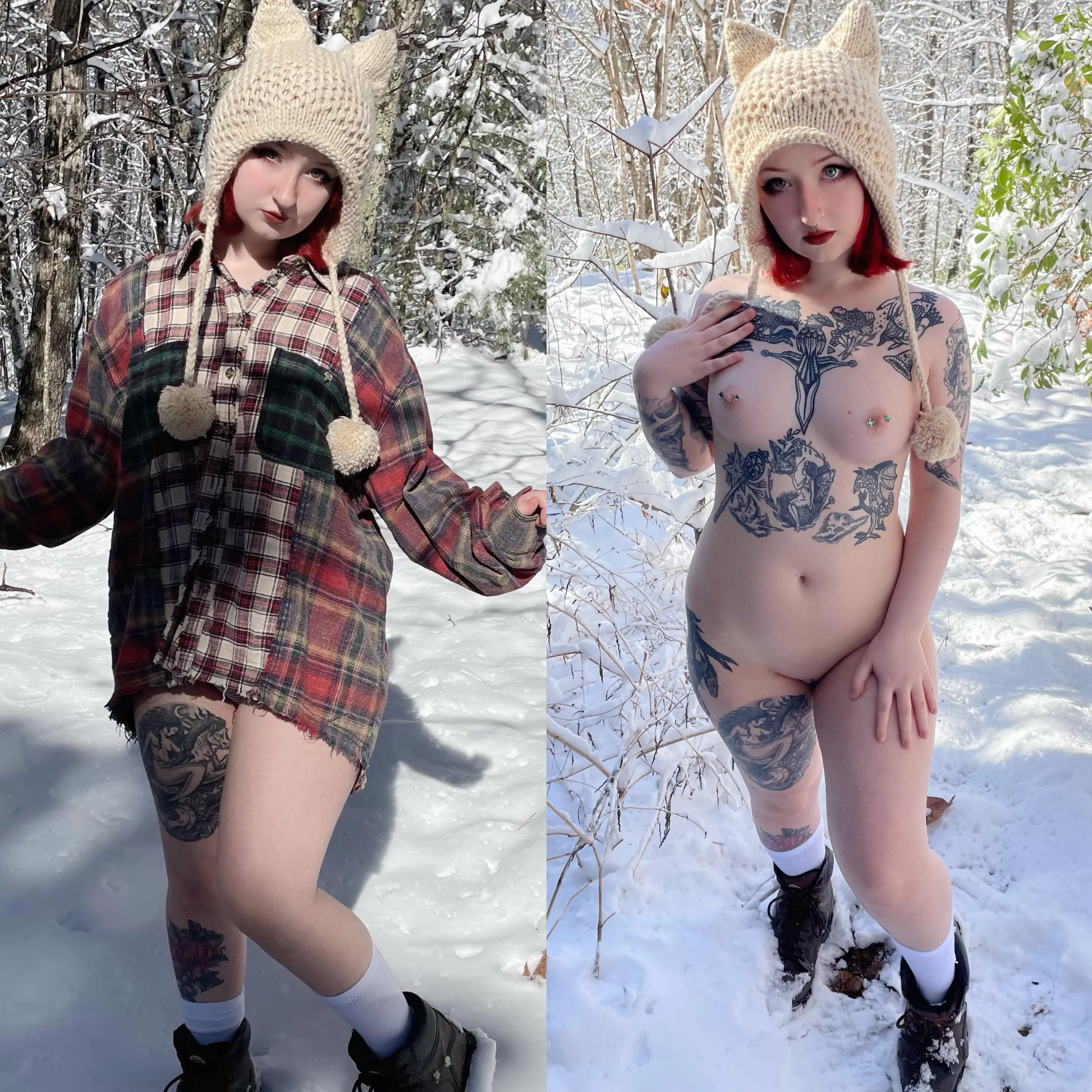 I love getting naked in the snow :)